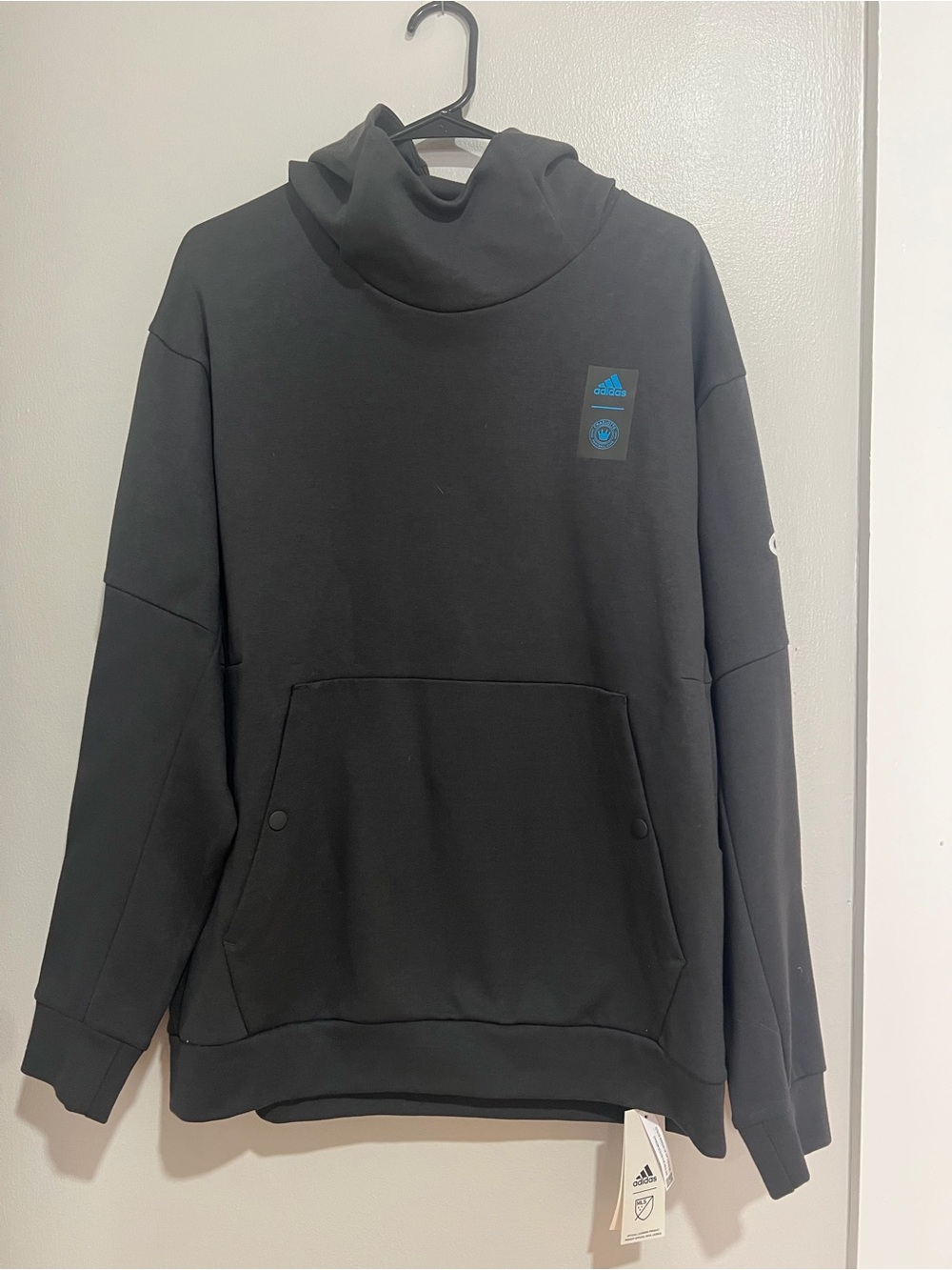 adidas MLS Charlotte Black Men’s Pullover Hoodie